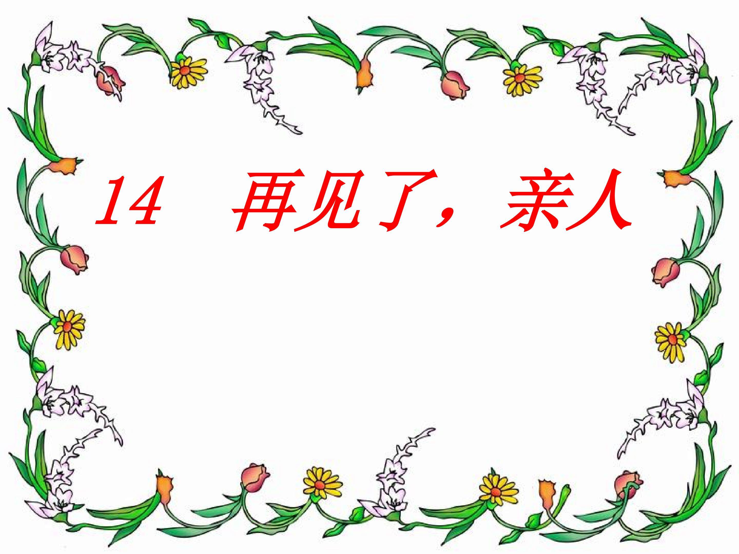 《再见了，亲人》第二课时