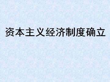 资本主义经济制度的确立_课件1