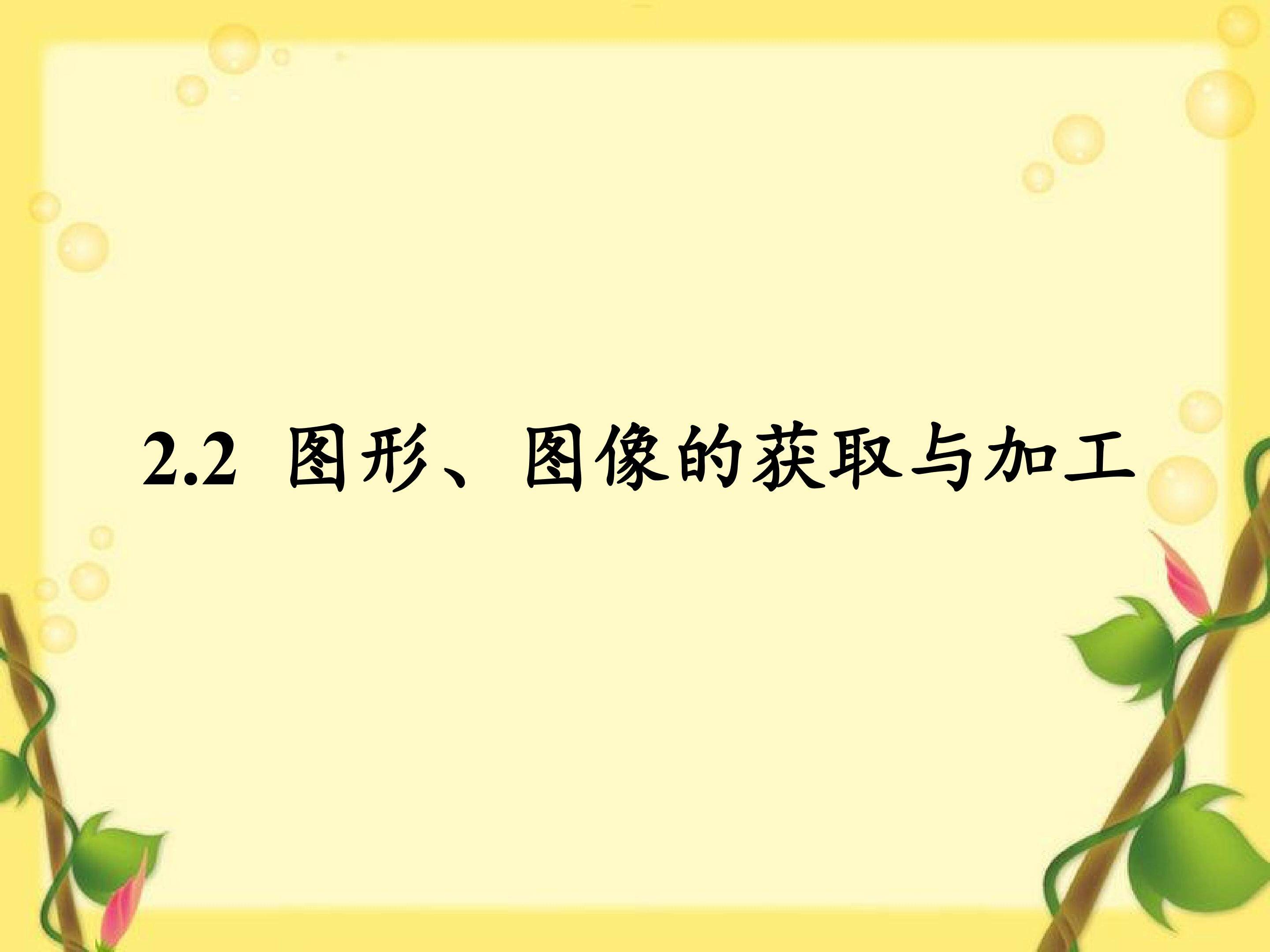 图形、图像的获取与加工_课件1