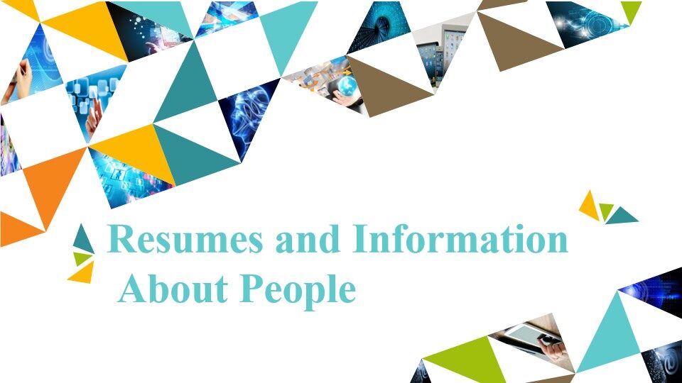 Resumes and Information About People_课件1