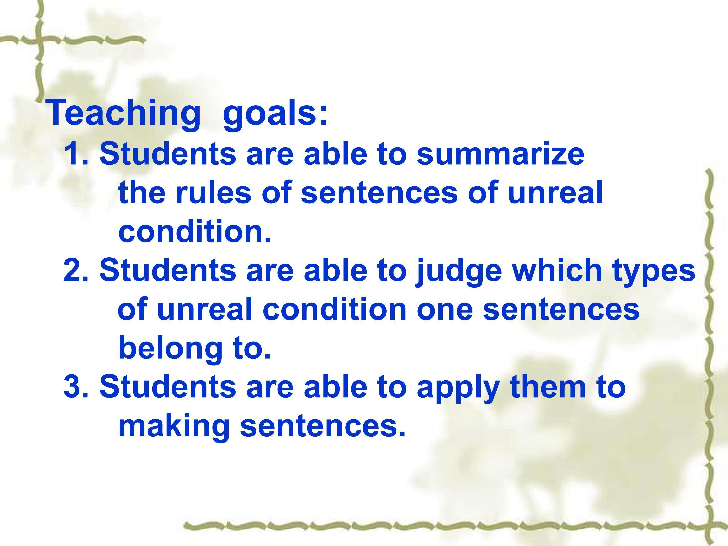 sentences of unreal condition