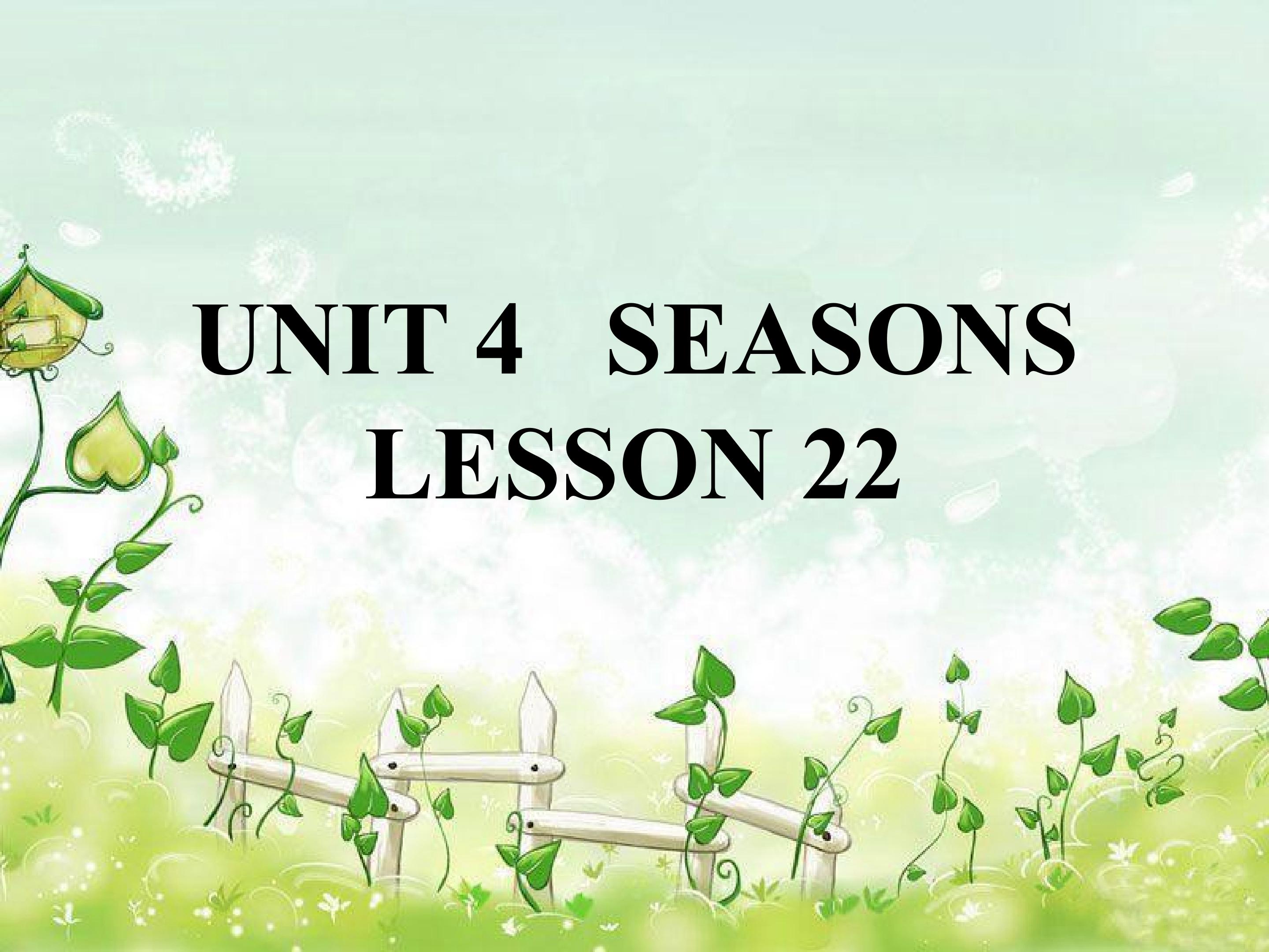 Unit 4 Seasons Lesson 22