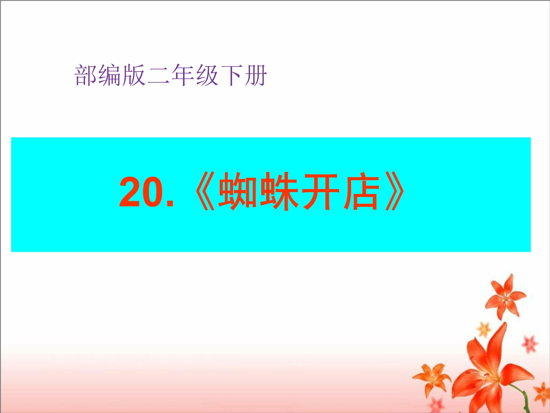 《蜘蛛开店》第二课时课件