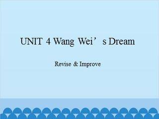 UNIT 4 Wang Wei's Dream Revise & Improve_课件1