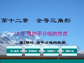 12.3角的平分线的性质