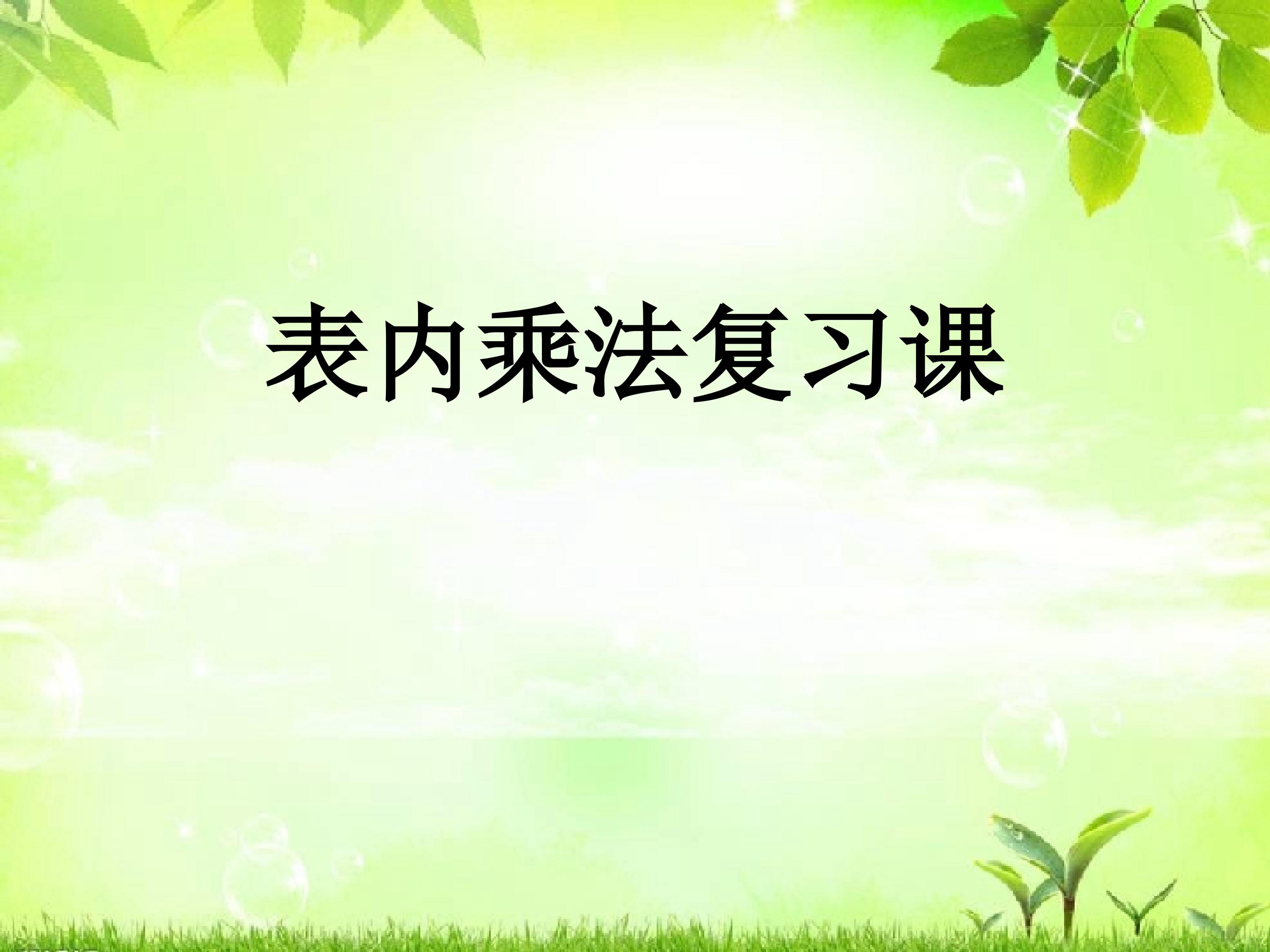 表内乘法复习课