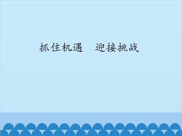 抓住机遇　迎接挑战_课件1