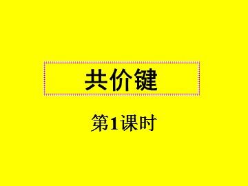 第一节 共价键