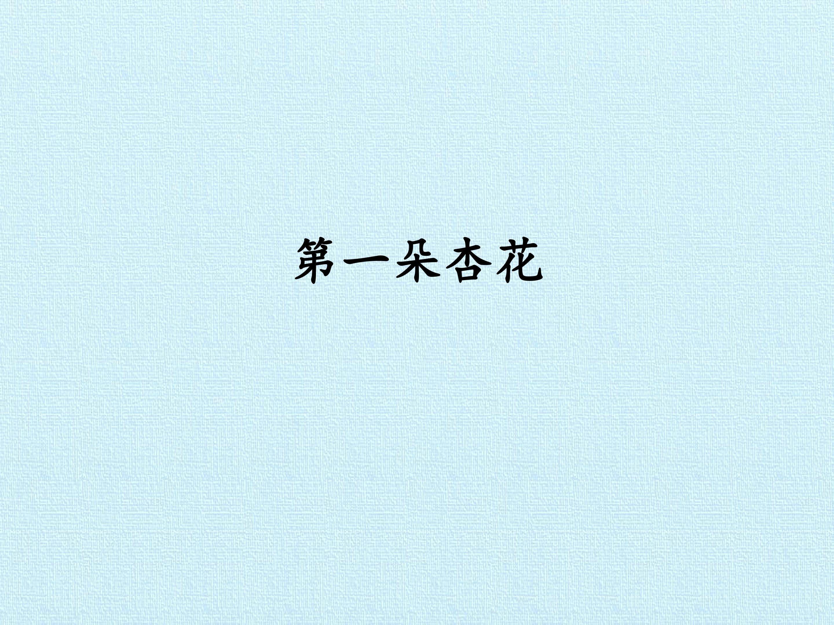 第一朵杏花