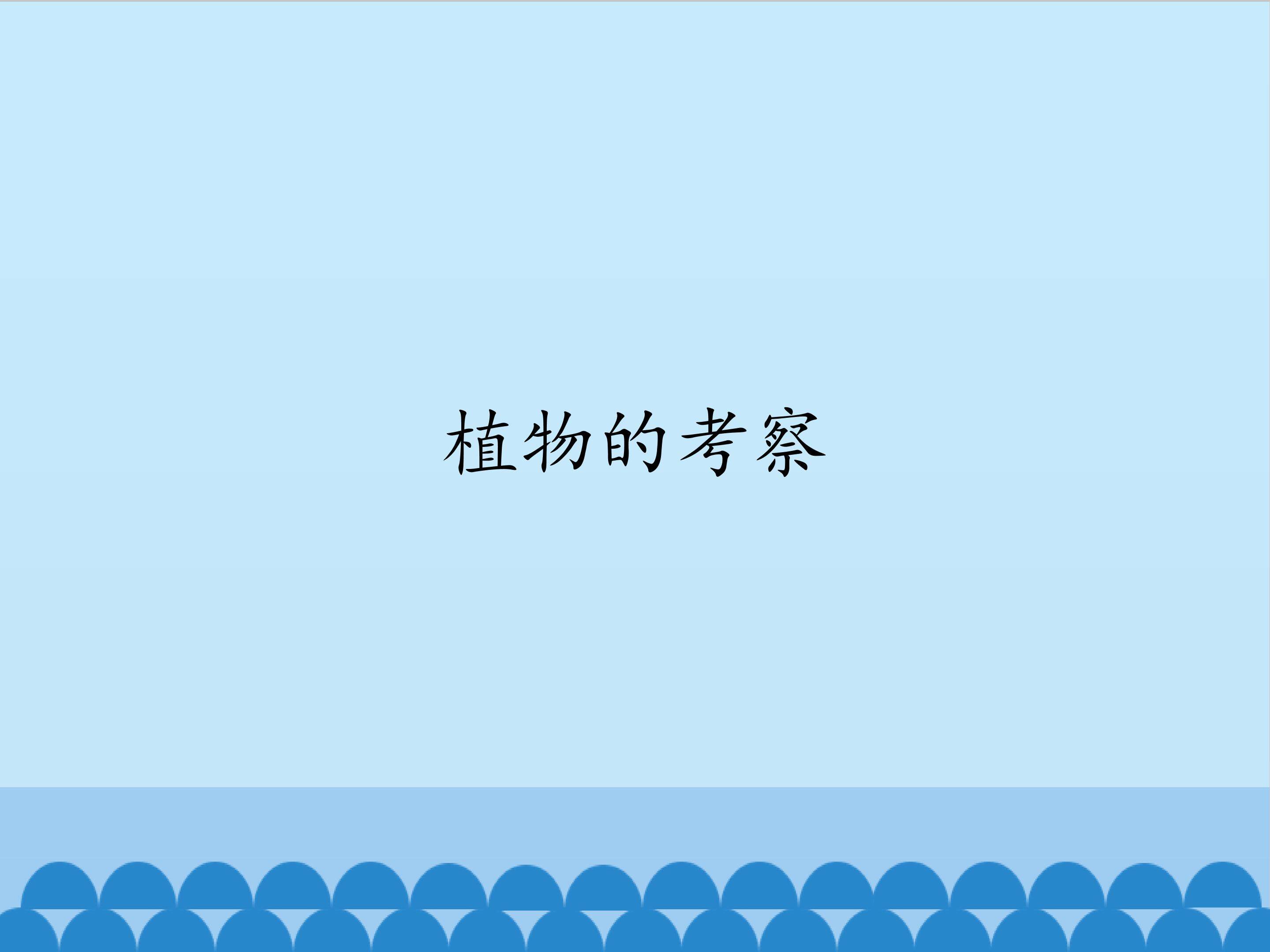 植物的考察_课件1