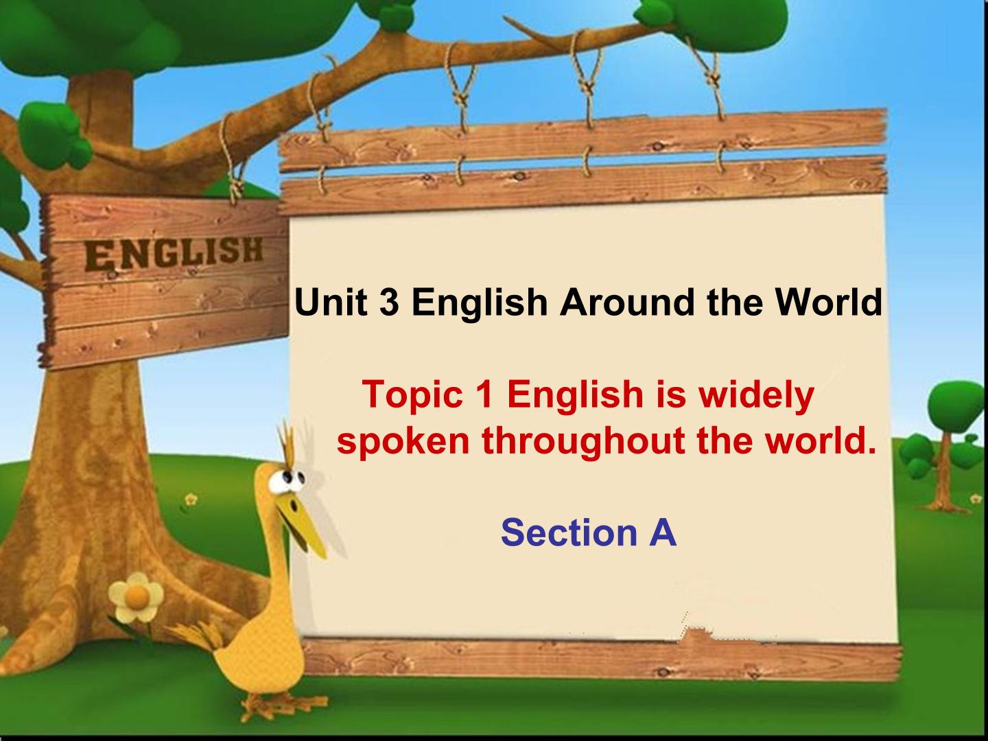 Topic 1. English is widely spoken throughout the world._课件1