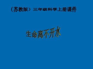 1. 生命离不开水