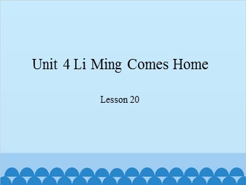 Unit 4 Li Ming Comes Home Lesson 20_课件1