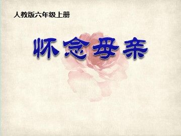 6 怀念母亲 