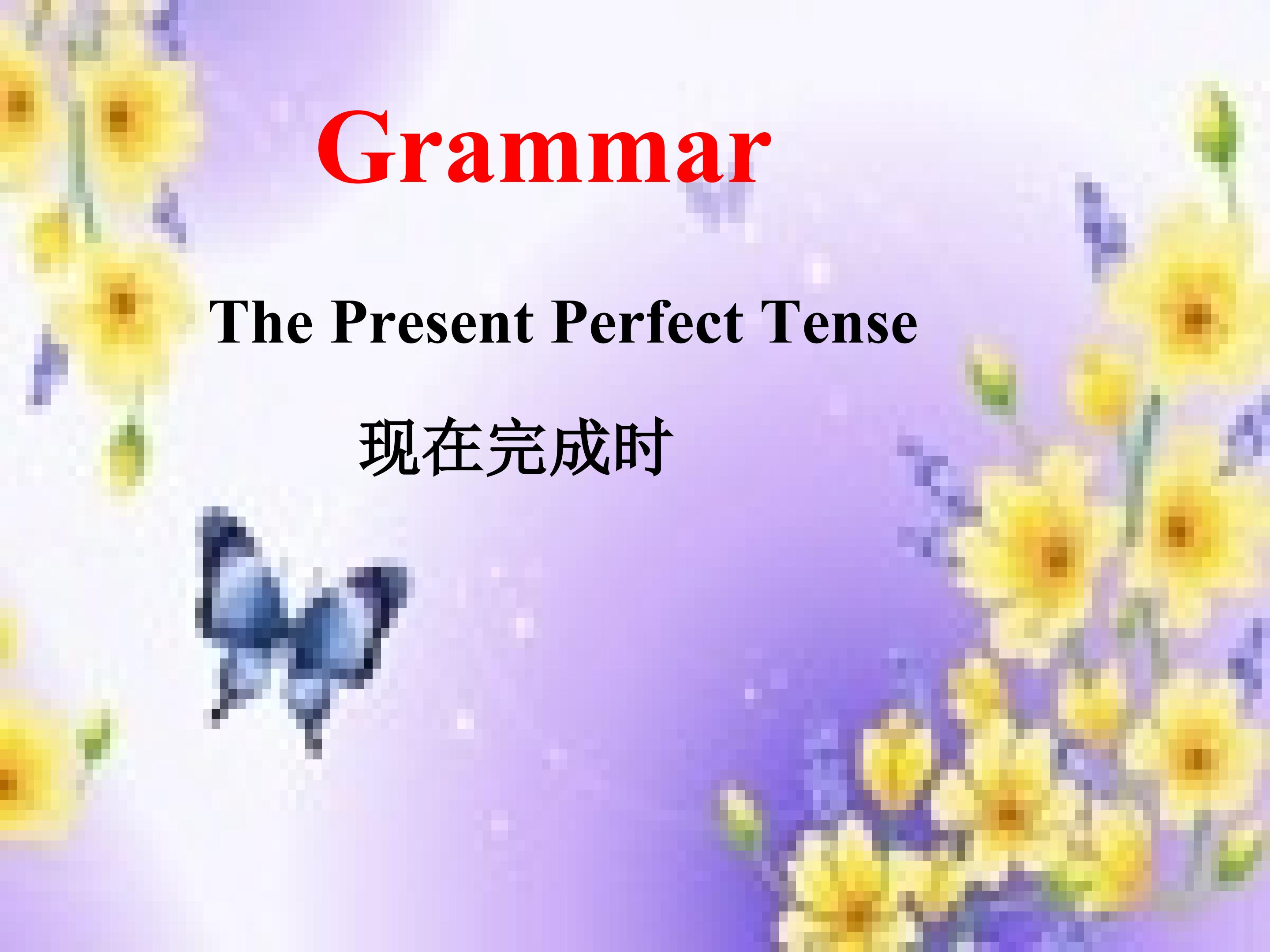 Present perfect tense