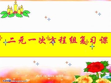 二元一次方程组复习课（特色班）