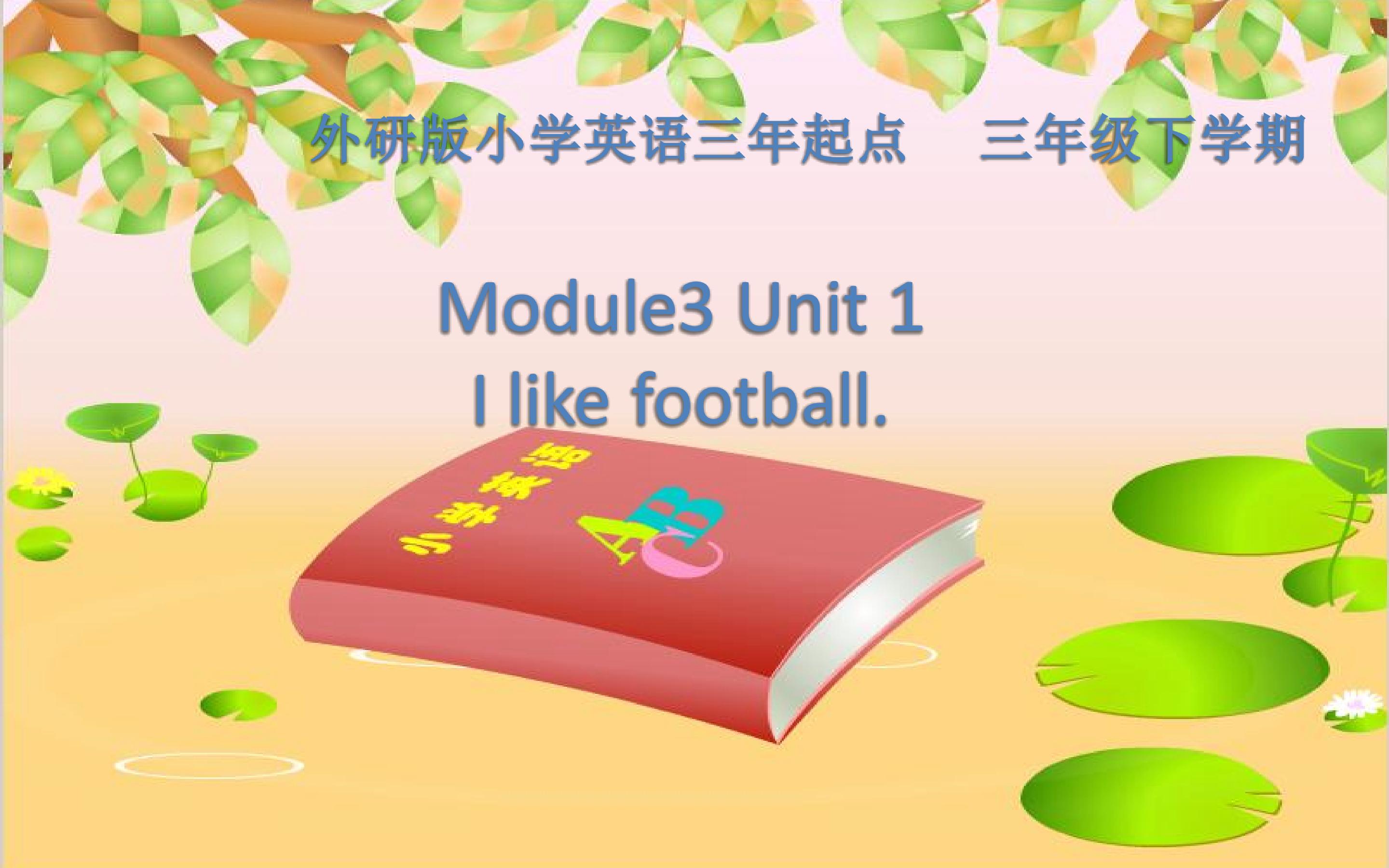 《Module 3 Unit 1 I like football.》