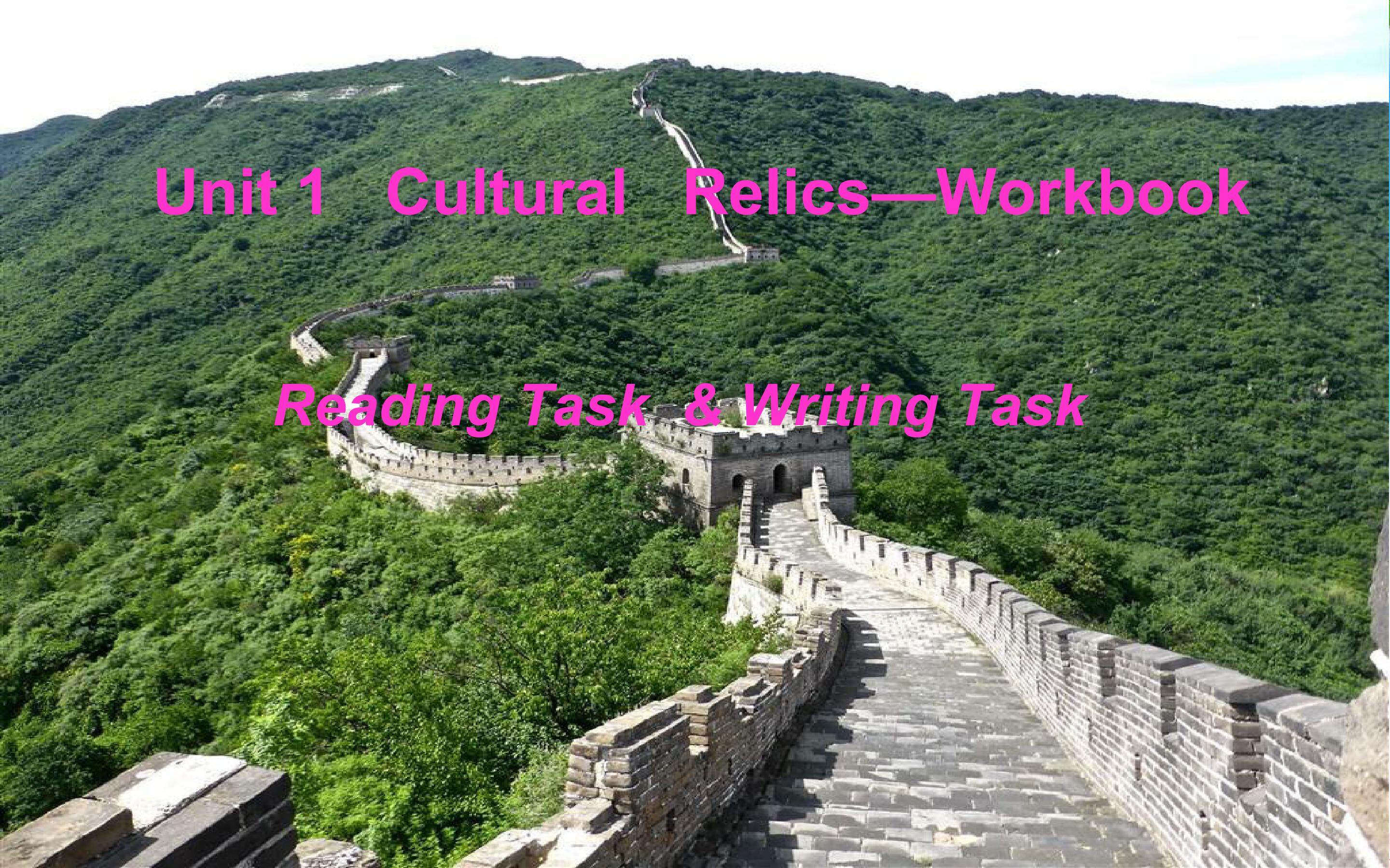 必修二Unit 1 Reading task & writing task