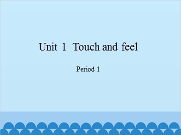 Unit 1  Touch and feel-Period 1_课件1