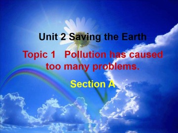 Topic 1. Pollution has caused too many problems._课件1