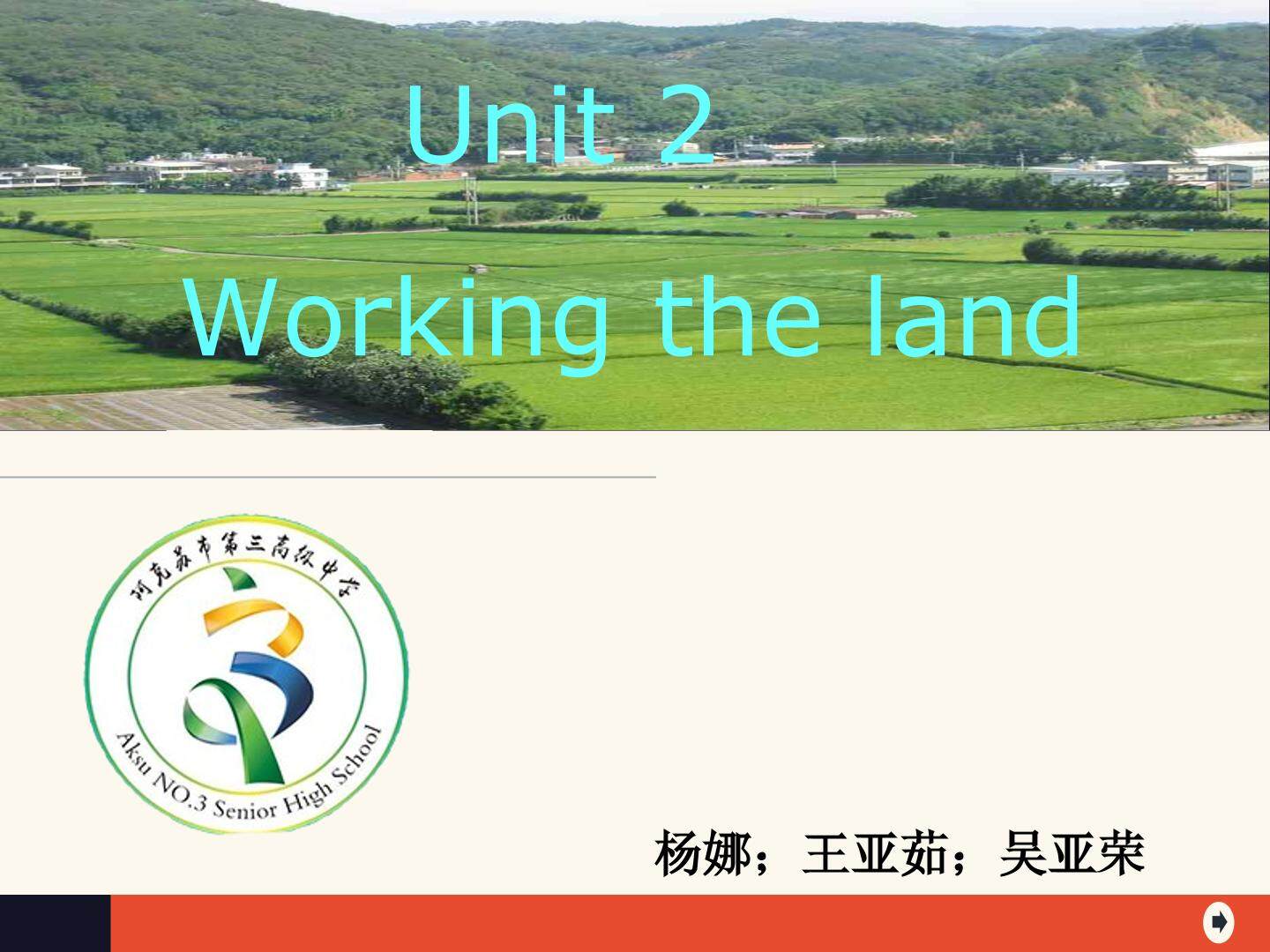 B4 Unit 2 Working the land reading