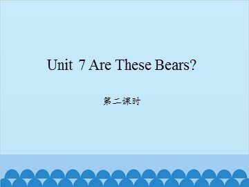 Unit 7 Are These Bears 第二课时_课件1