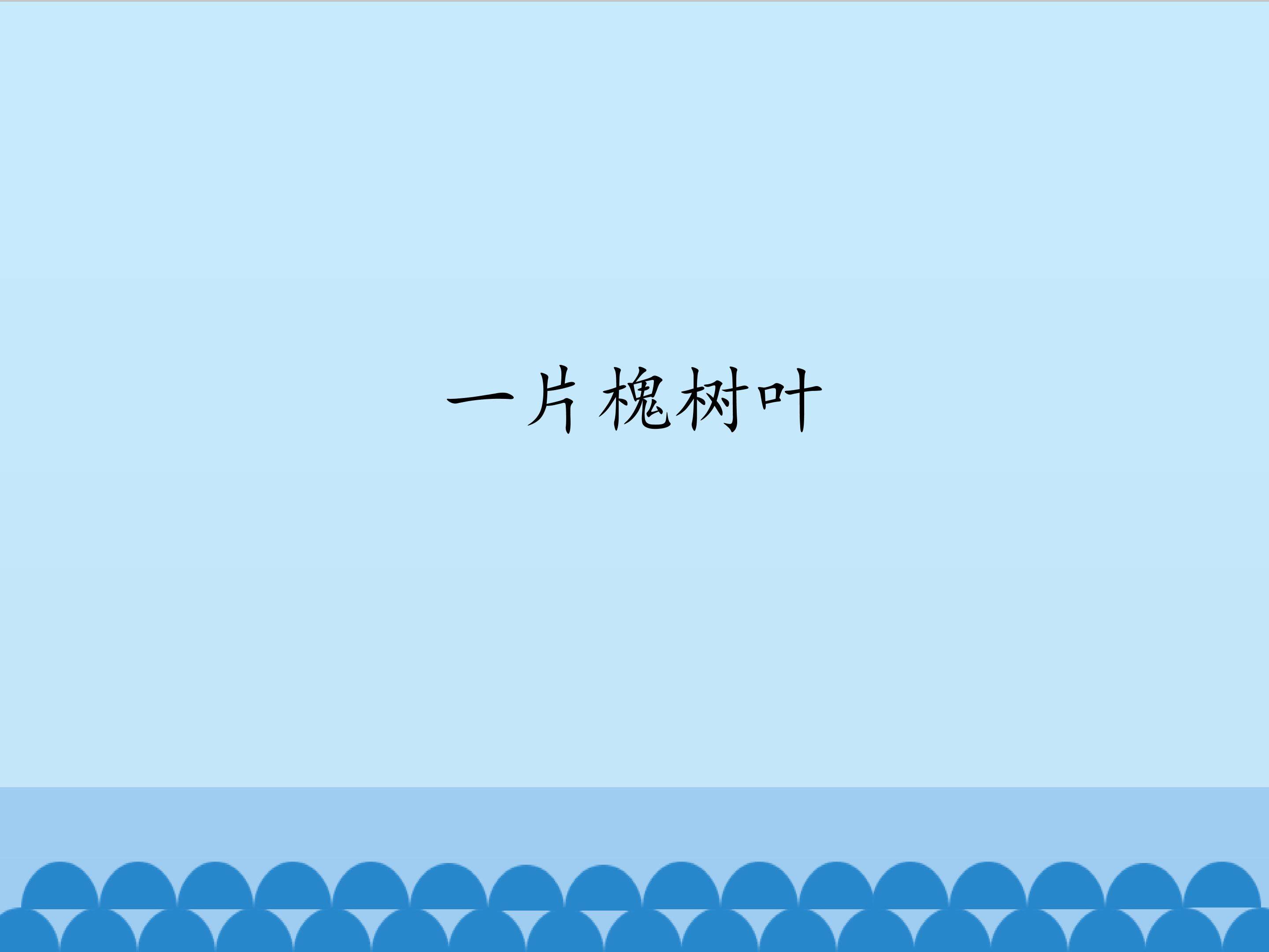 一片槐树叶