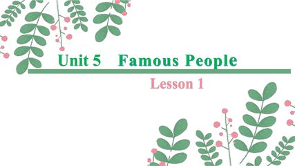 【课件】6年级上册英语人教版新起点Unit 5 lesson 1 01