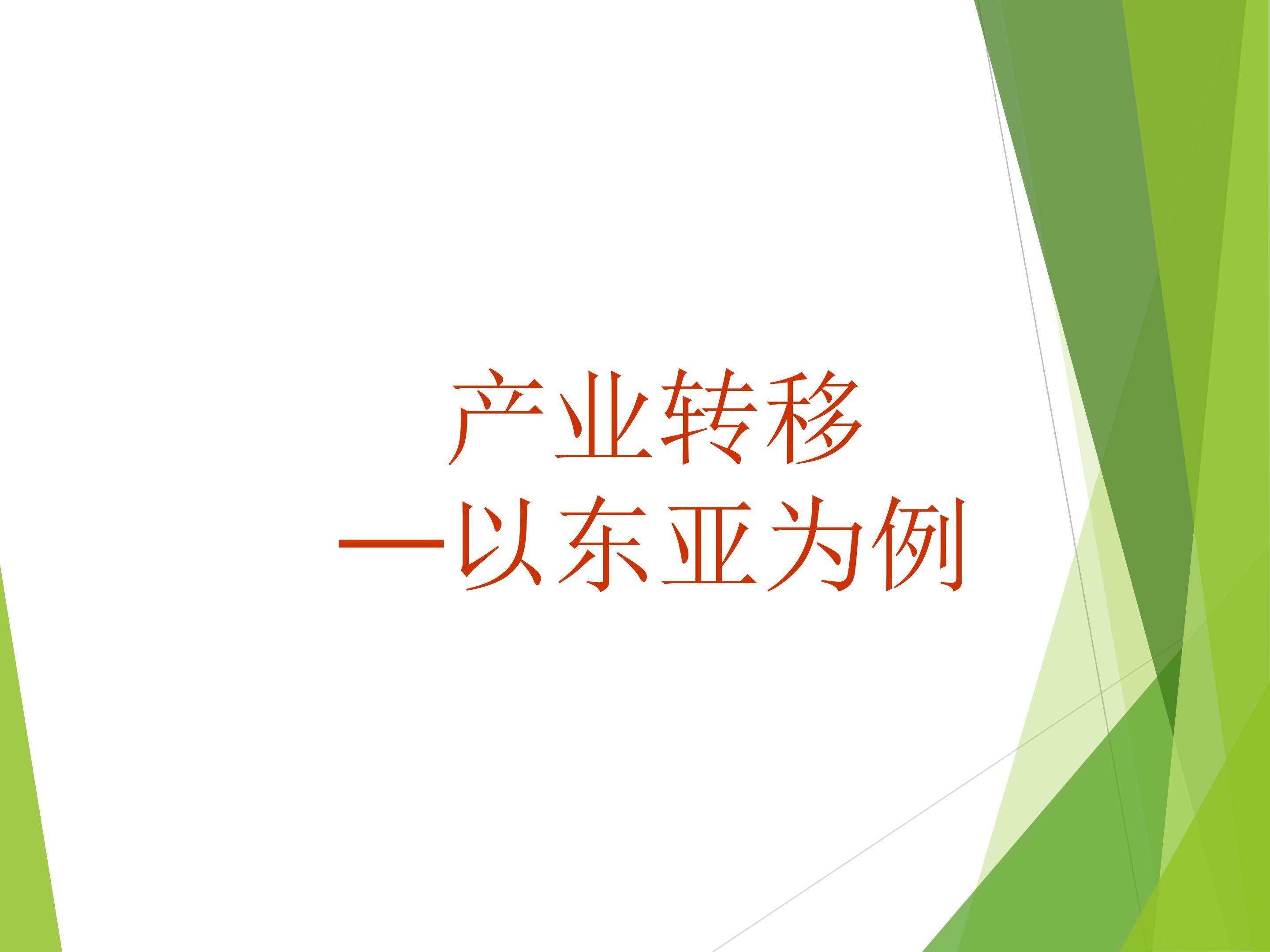 产业转移——以东亚为例_课件1