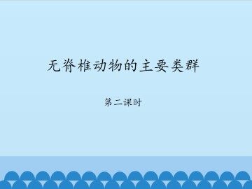 无脊椎动物的主要类群-第二课时_课件1