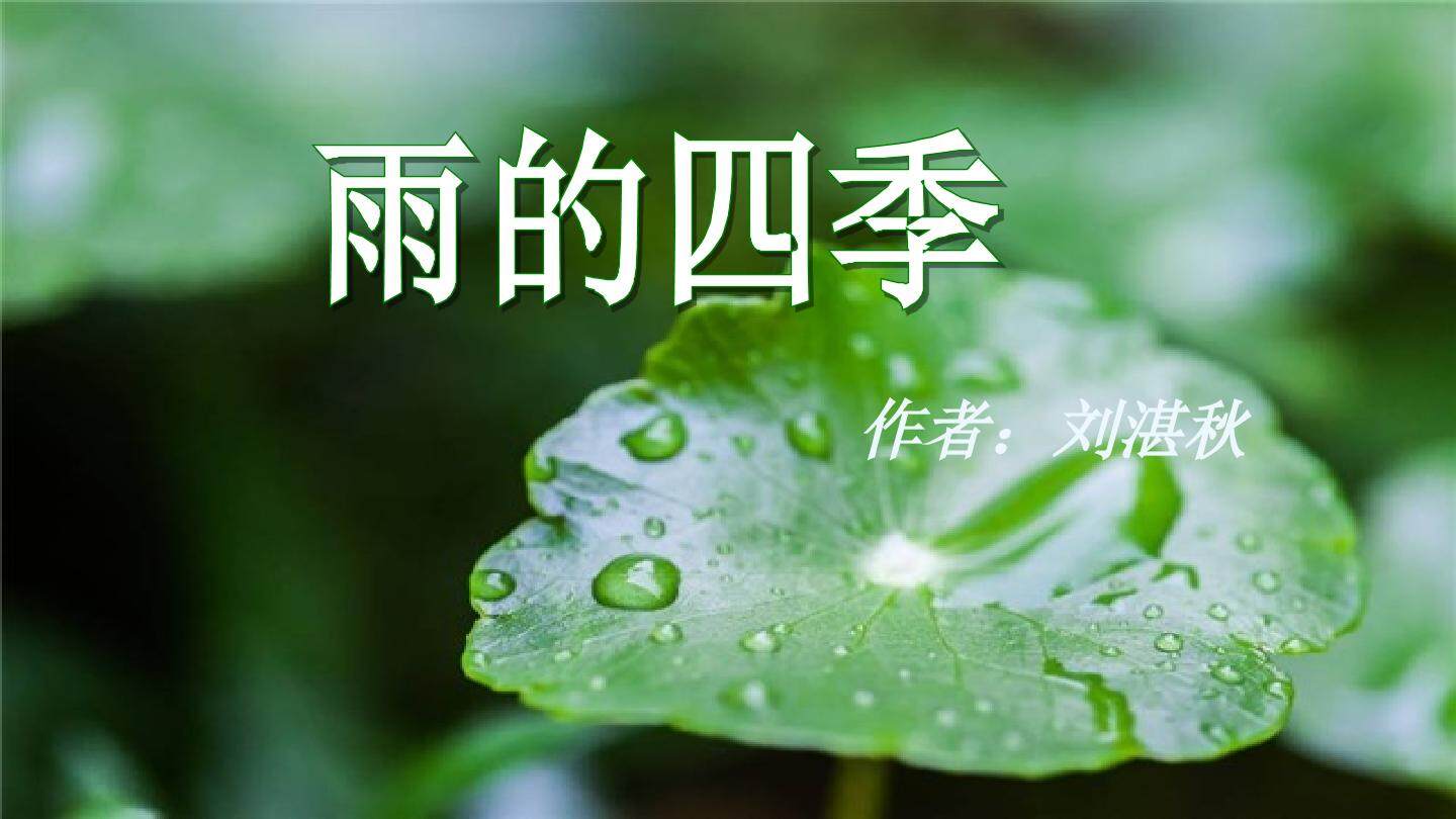 3* 雨的四季