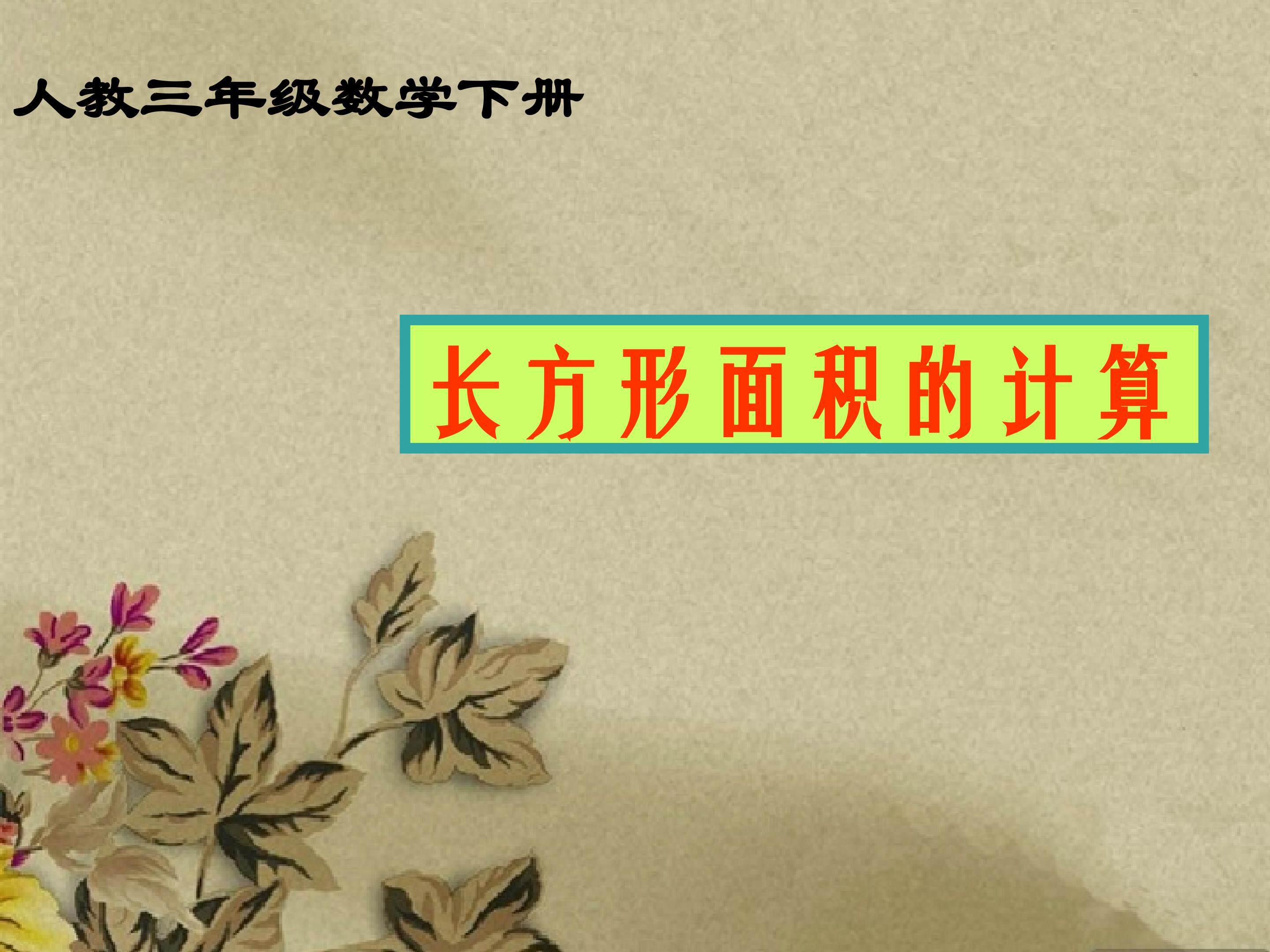 长方形和正方形面积的计算
