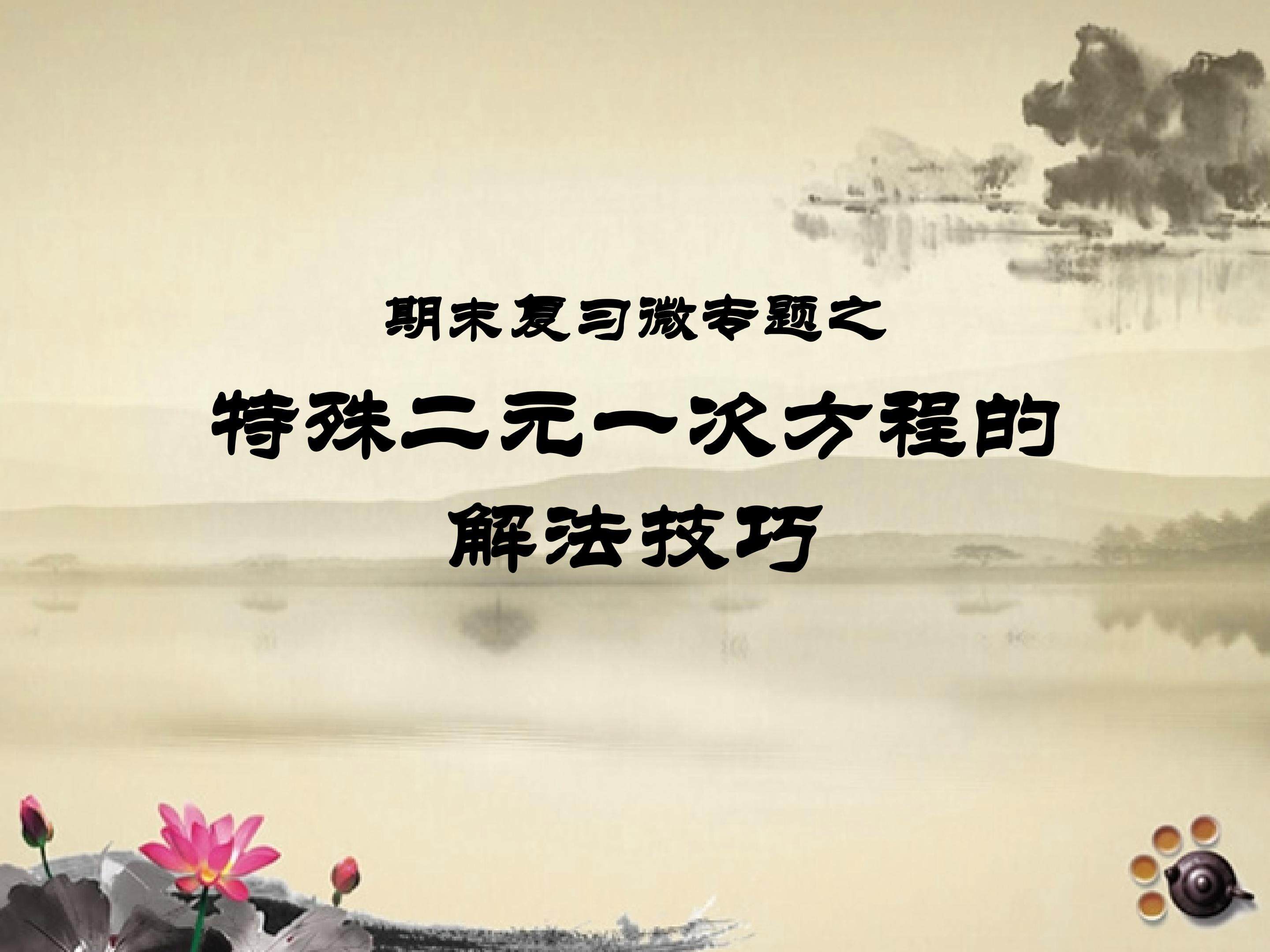解二元一次方程组专题复习课