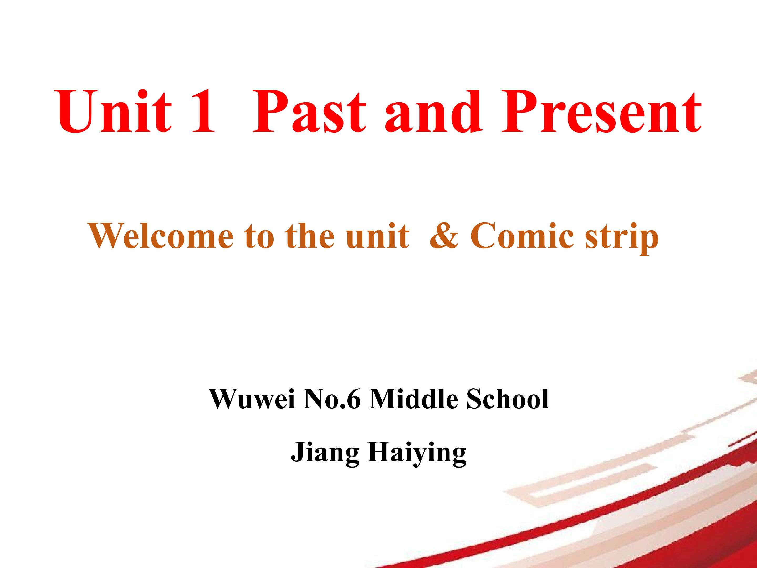 Unit 1 Past and present