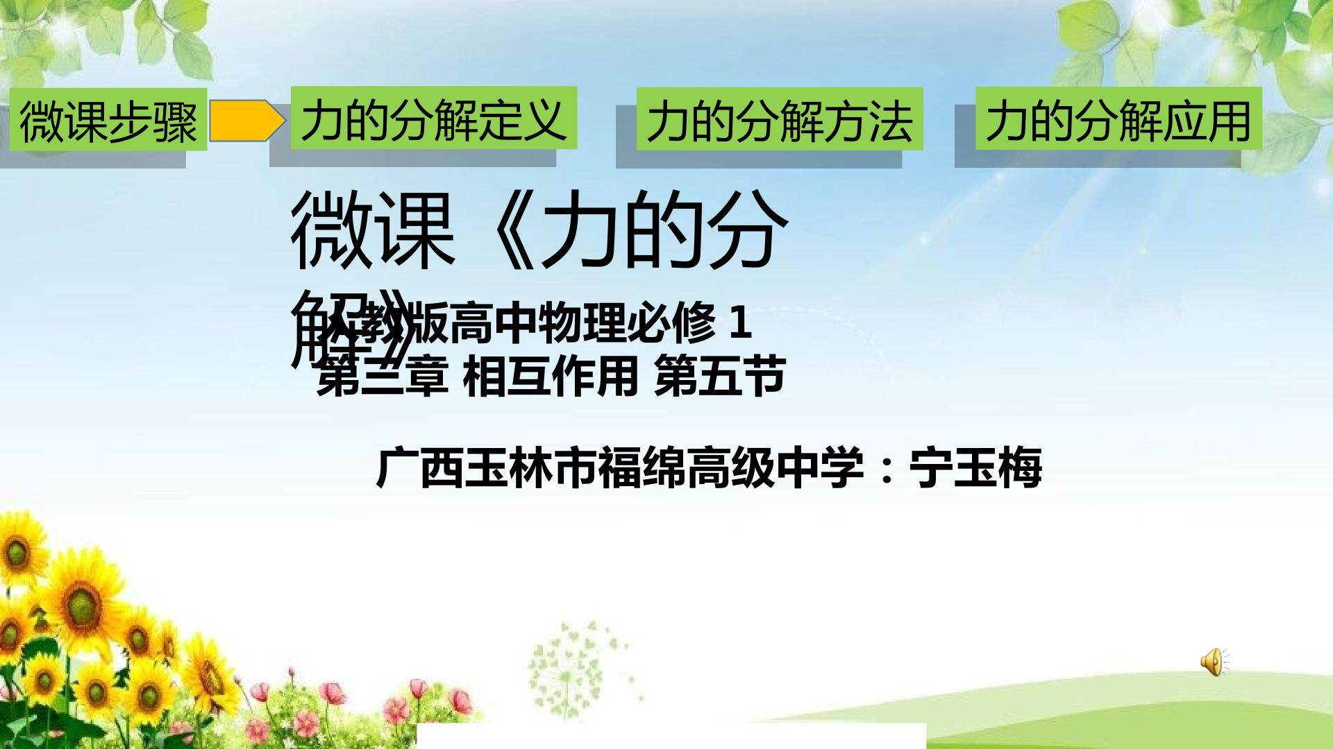 力的分解