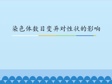 染色体数目变异对性状的影响_课件1