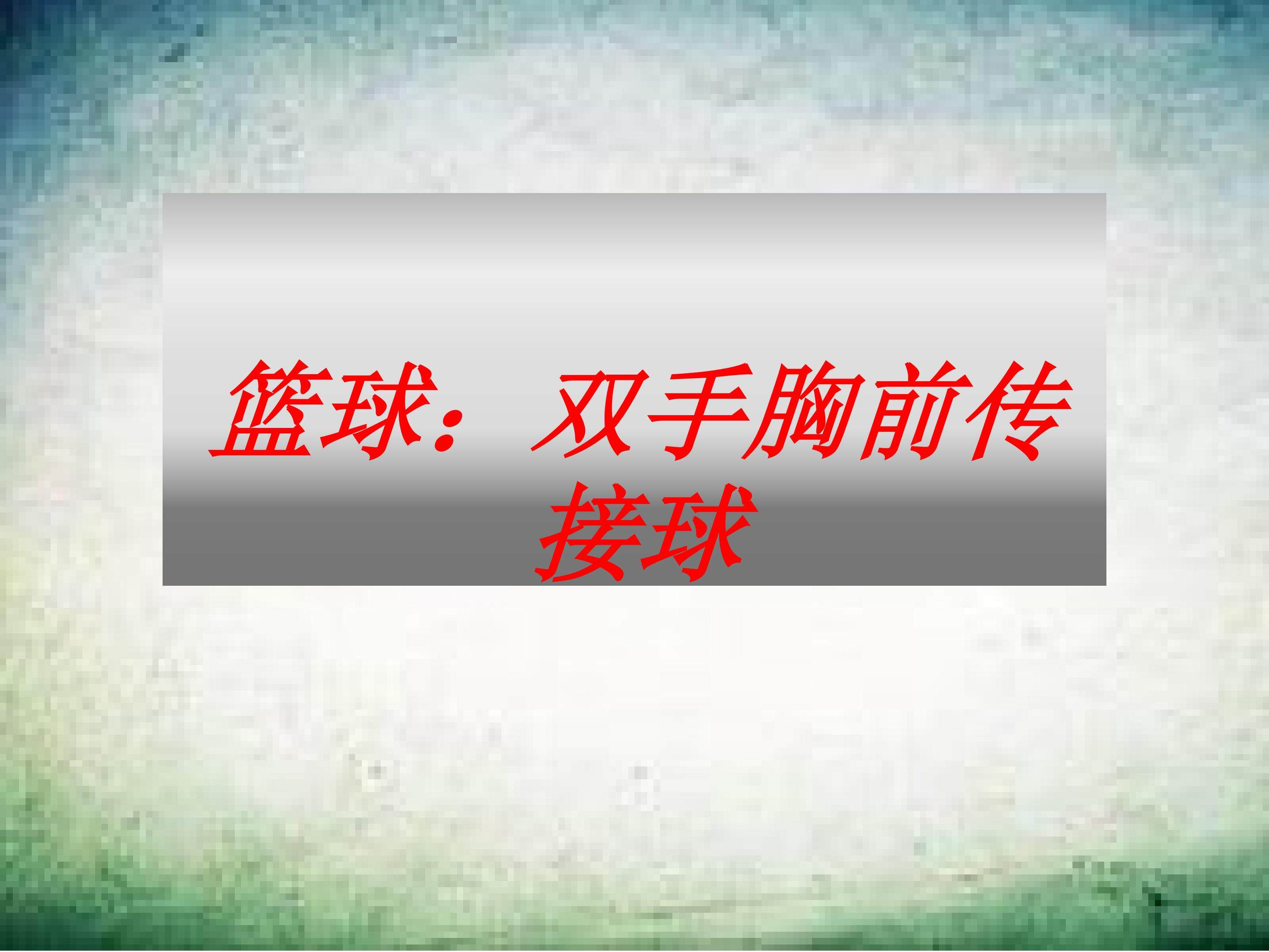 篮球：双手胸前传接球