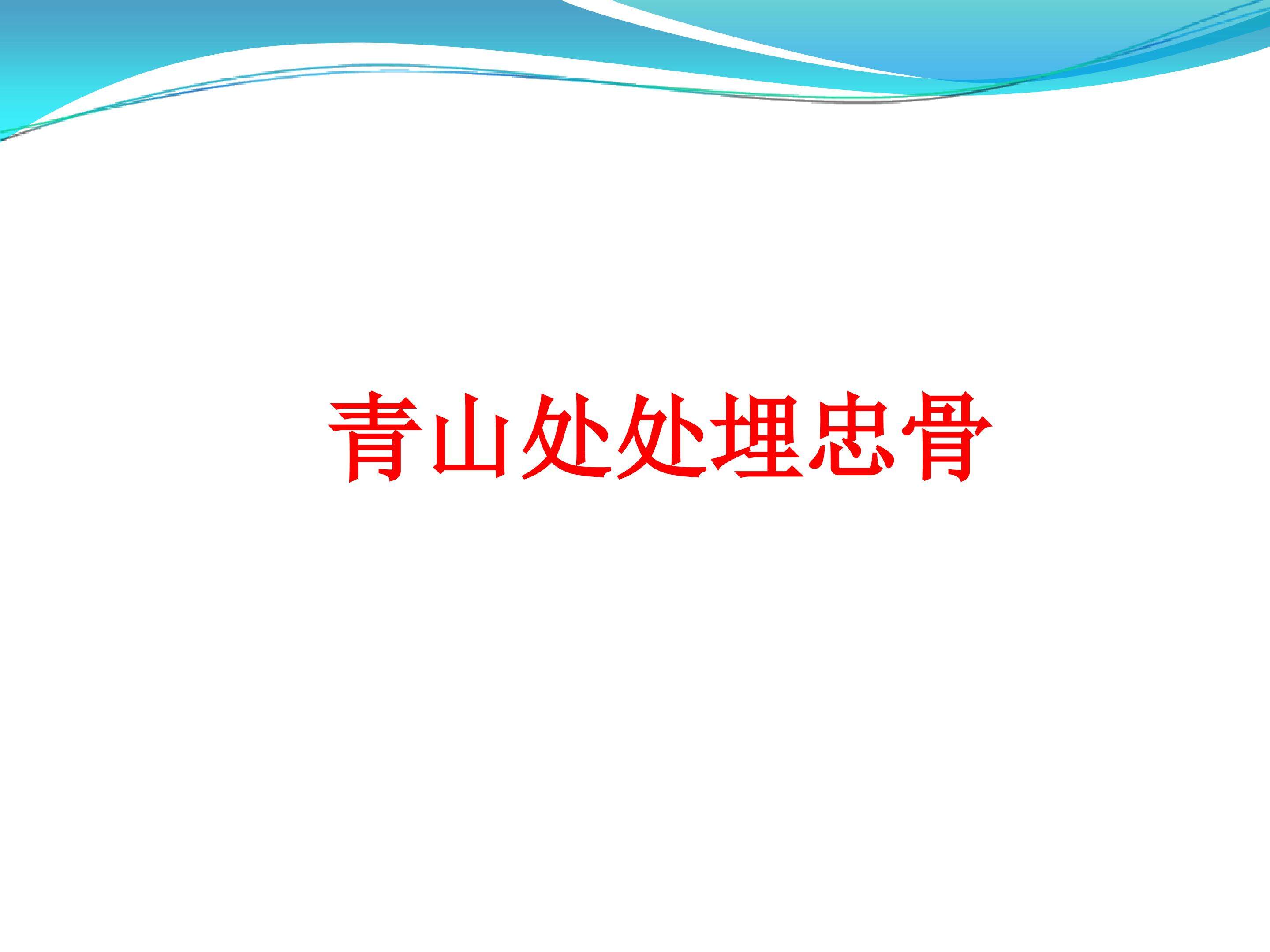 青山处处埋忠骨_课件2
