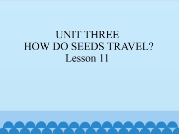 UNIT THREE  HOW DO SEEDS TRAVEL?-Lesson 11_课件1