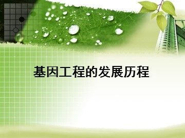 基因工程的发展历程_课件1