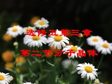 第二节 分子晶体与原子晶体