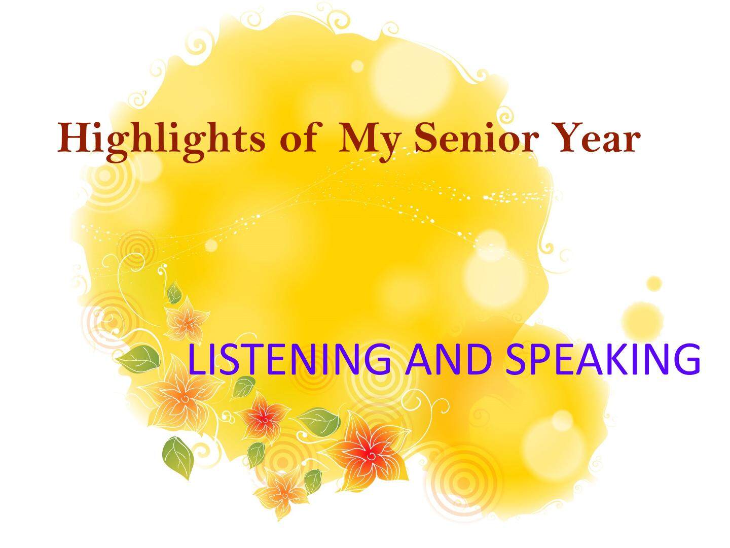 Listening and vocabulary