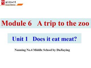 Unit 1 Does it eat meat?