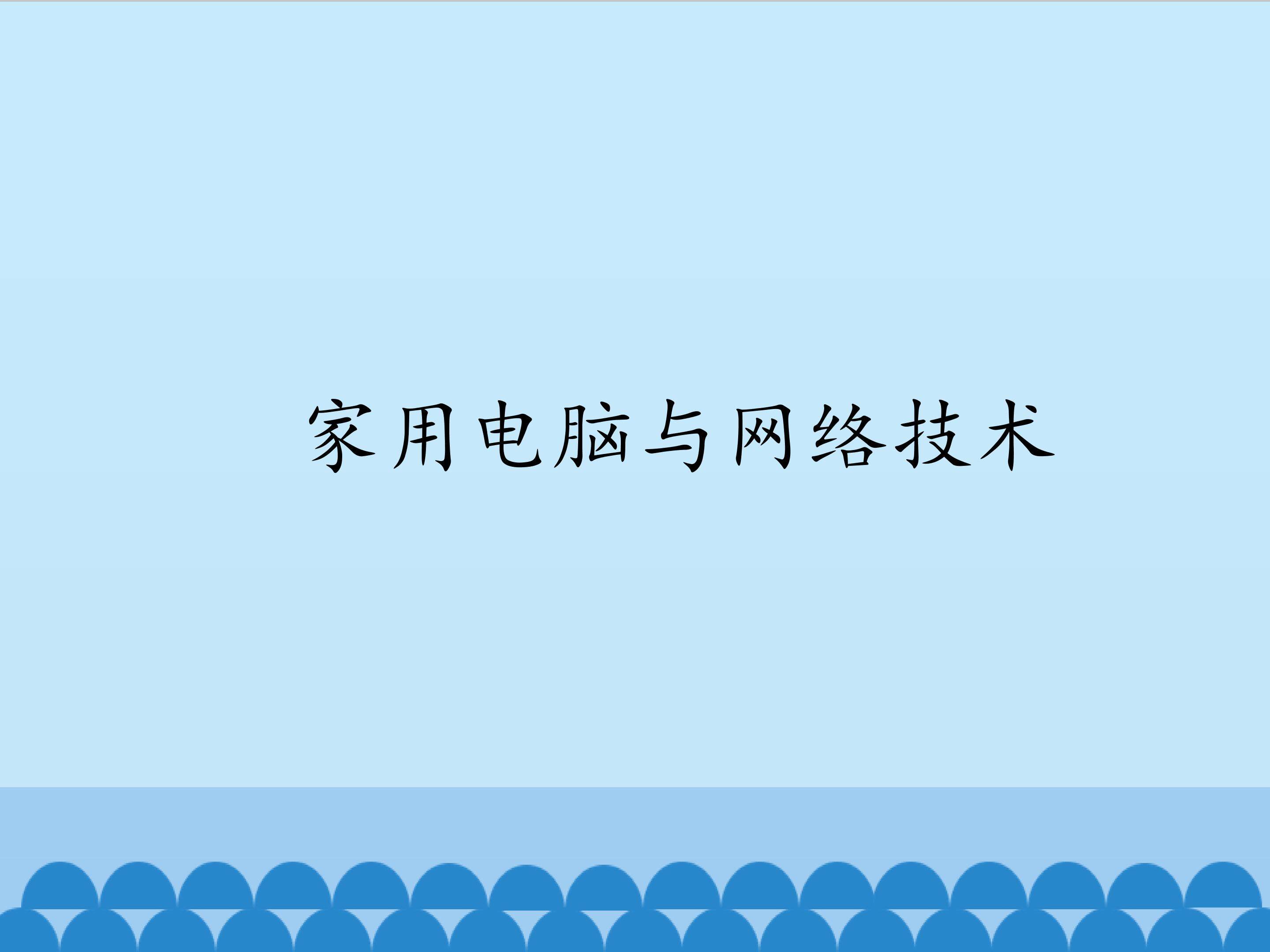 家用电脑与网络技术