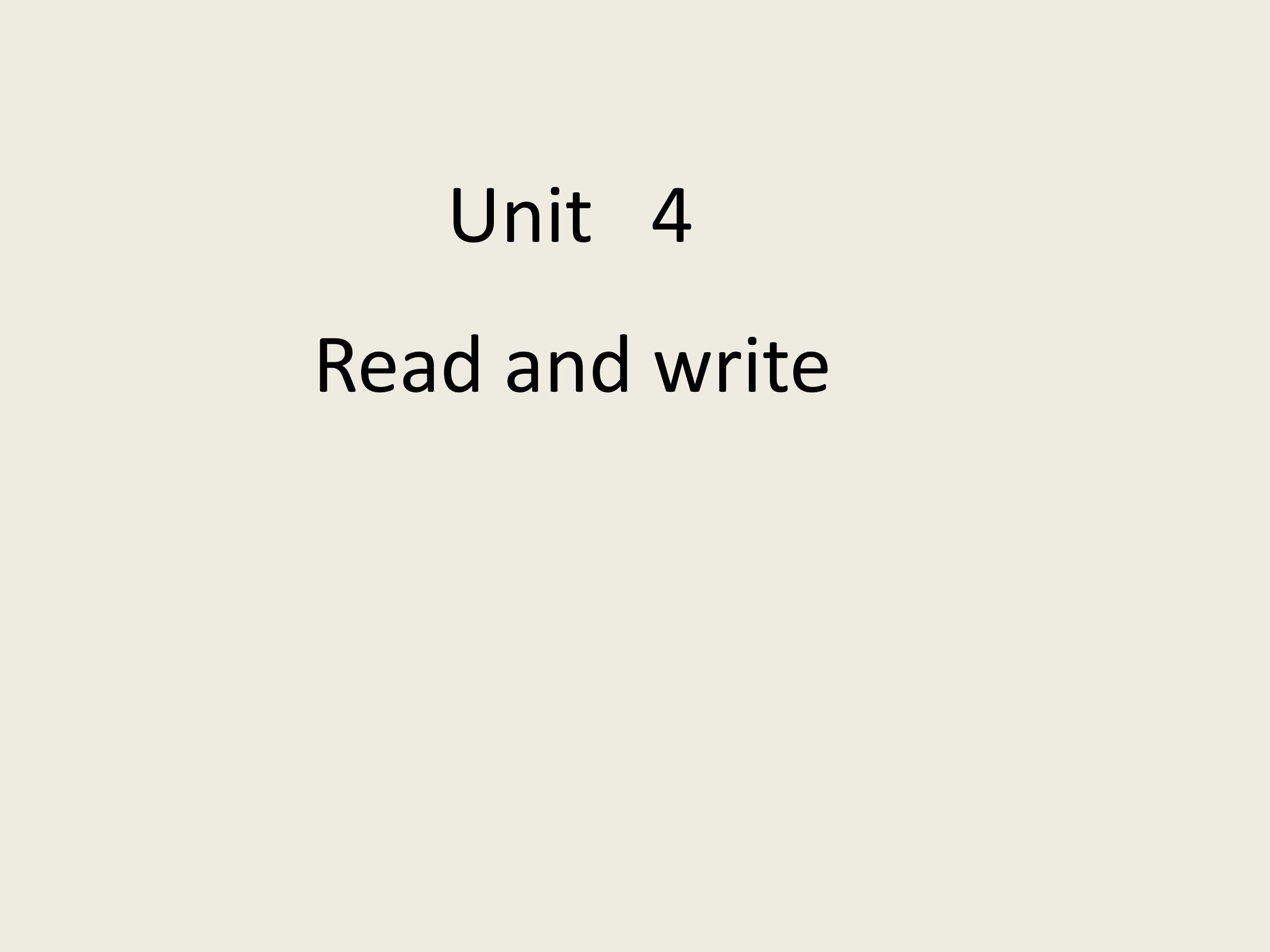 人教pep英语六年级上册Uint 4 Read and write