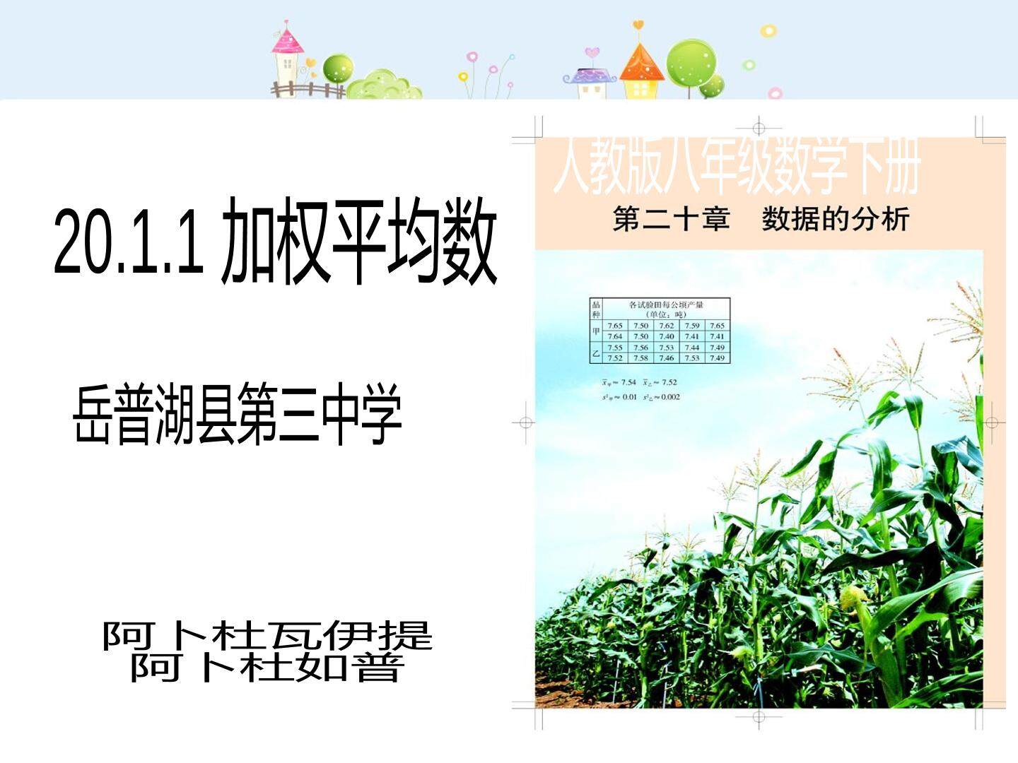 20.1.1加权平均数
