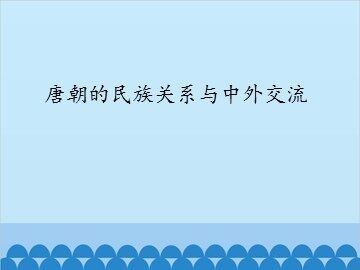 唐朝的民族关系与中外交流_课件1