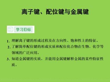 离子键、配位键与金属键_课件1