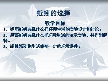 《蚯蚓的选择》课件