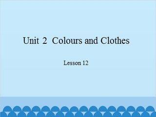 Unit 2  Colours and Clothes-Lesson 12_课件1
